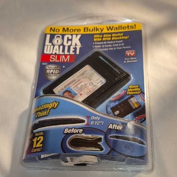 Lock Wallet Slim with RFID Blocking - Picture 1 of 4